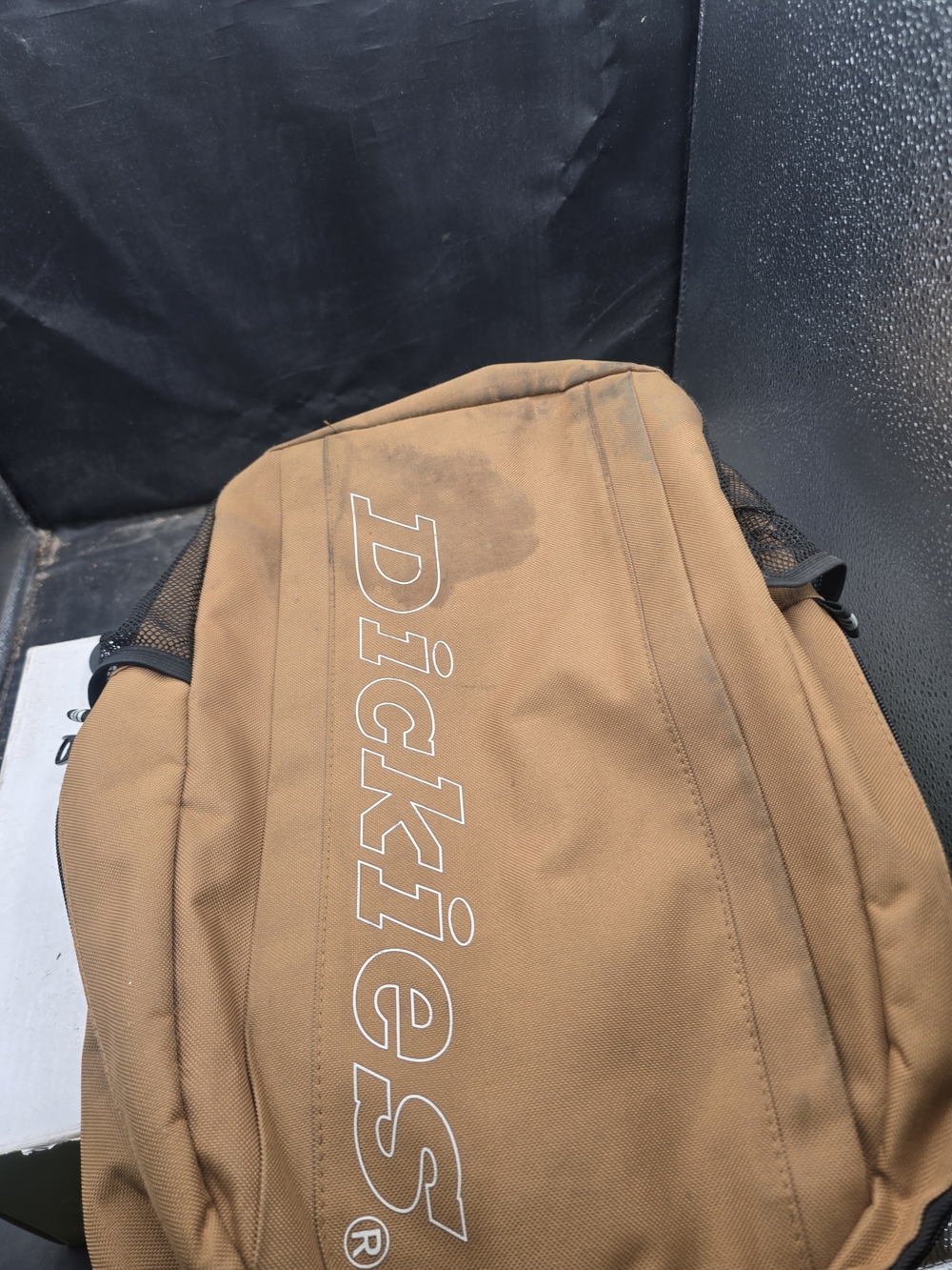 Dickies Brown Logo Backpack with Mesh Side Pockets
